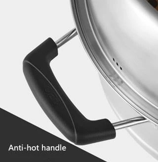 Double straight soup steamer pot_