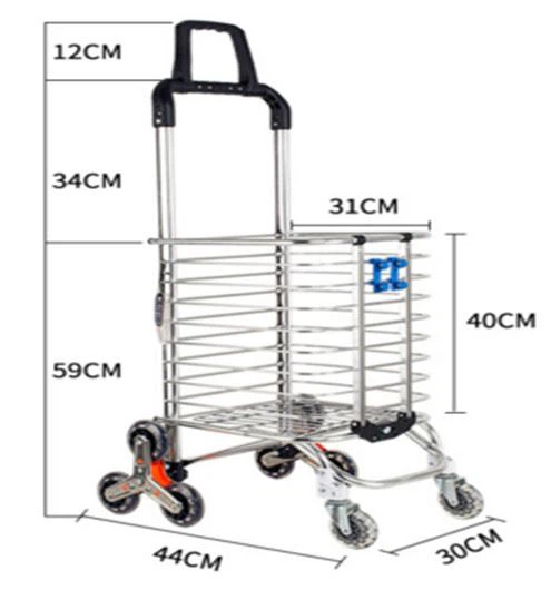 Aluminium shopping trolley 