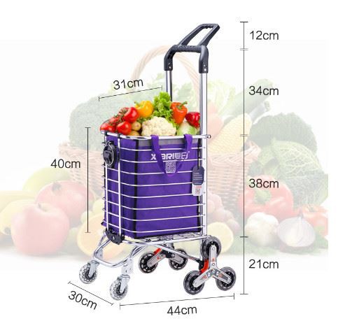 Stair Climbing Shopping Cart With Folding Handle
