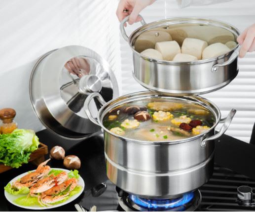 3 Tier Stackable 28cm Steamer Pots