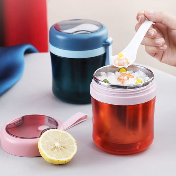 Kelalang Sup Termos Bertebat Keluli Tahan Karat